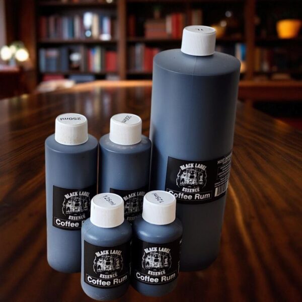 Black Label Coffee Rum in various sizes